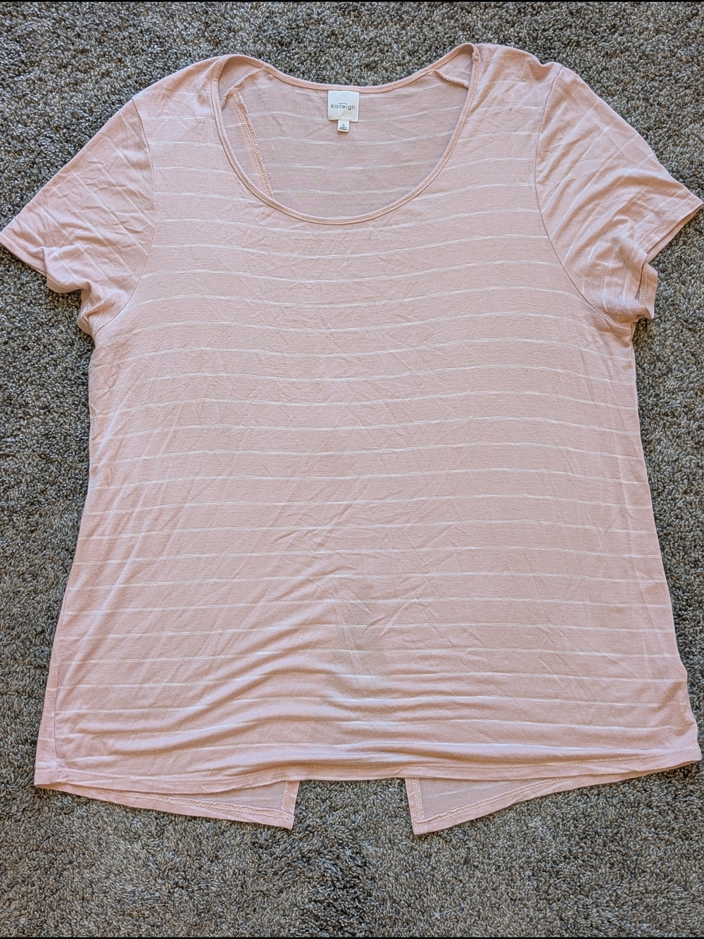 Kaileigh soft blush pink scoop neck short sleeve tee